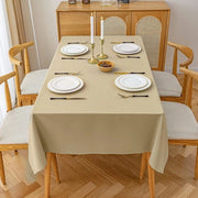 Tavolo grande - grande formato tovagliato - impermeabile - lussuoso e resistente all'acqua beige 140 x 200 cm impermeabile poliestere - robusto - duraturo tovagliato per tavolo - impermeabile - lussuoso con bordo ondulato per tavolo da pranzo ristorante
