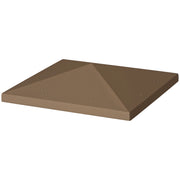 Copertura per Gazebo da Giardino 3x3 m in Tessuto Oxford 600D con Fori di Drenaggio, Marrone