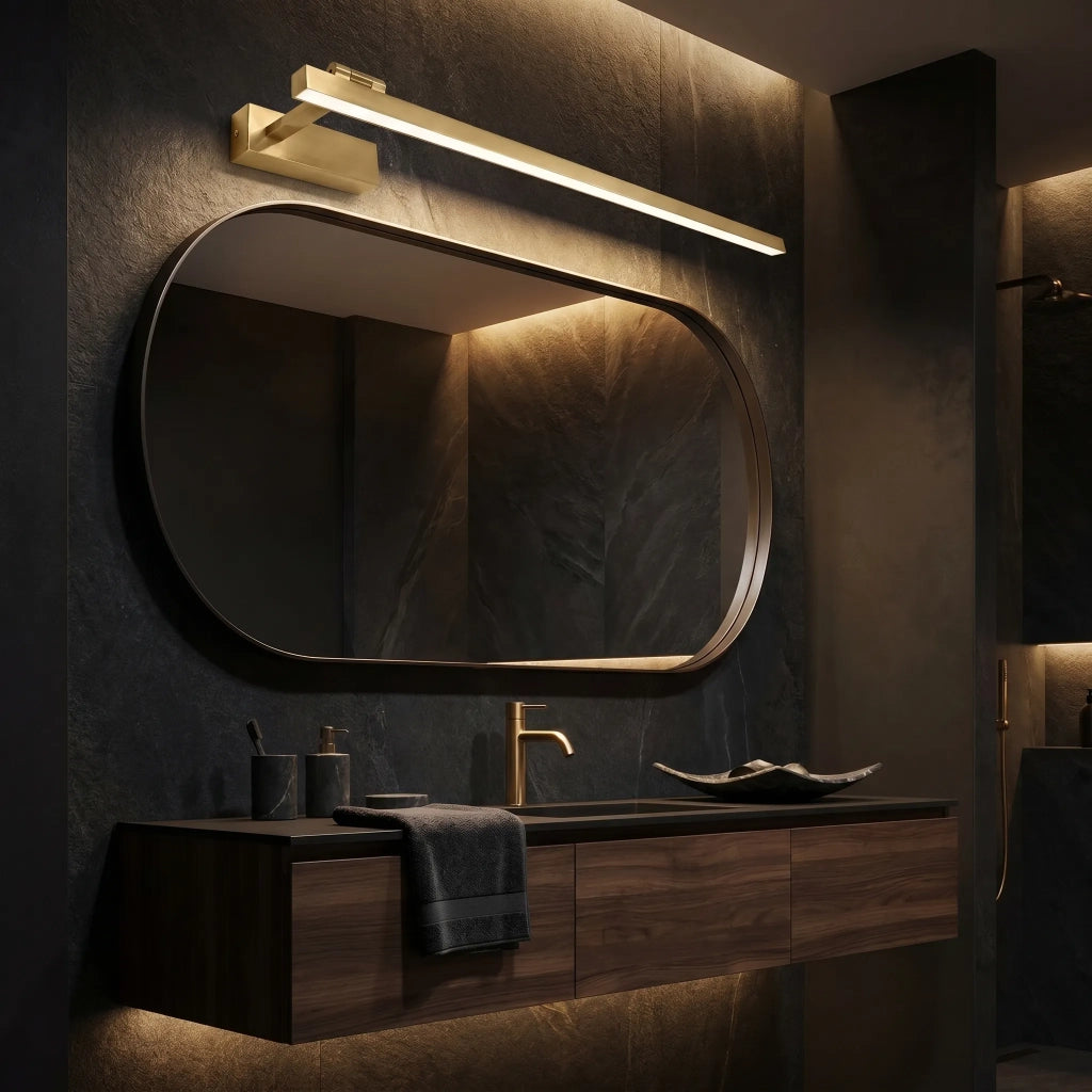 Applique Da Bagno Led Swe033-1w 80cm Brush Gold