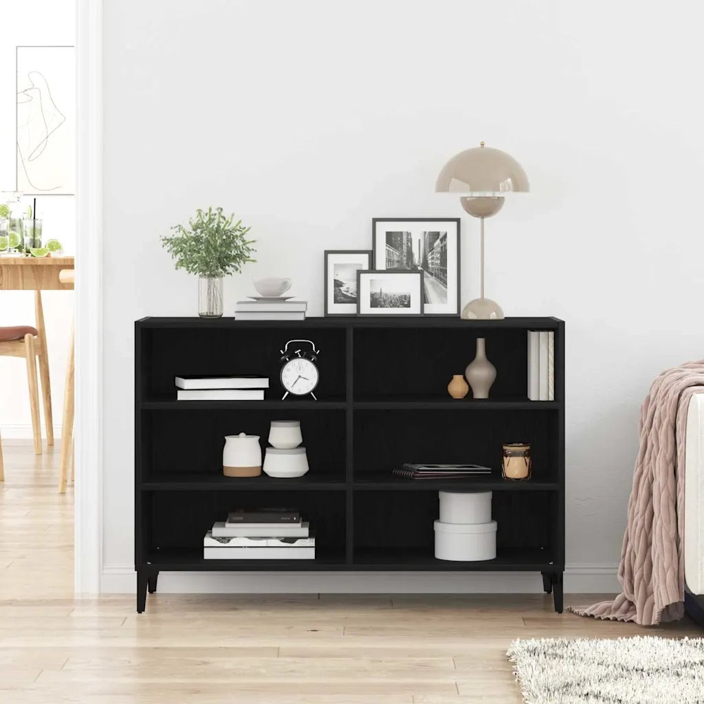 Credenza Rovere Nero 103,5 x 35 x 70 cm Legno multistrato 862591
