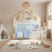 letto a castello in pino bianco 103 x 255 cm