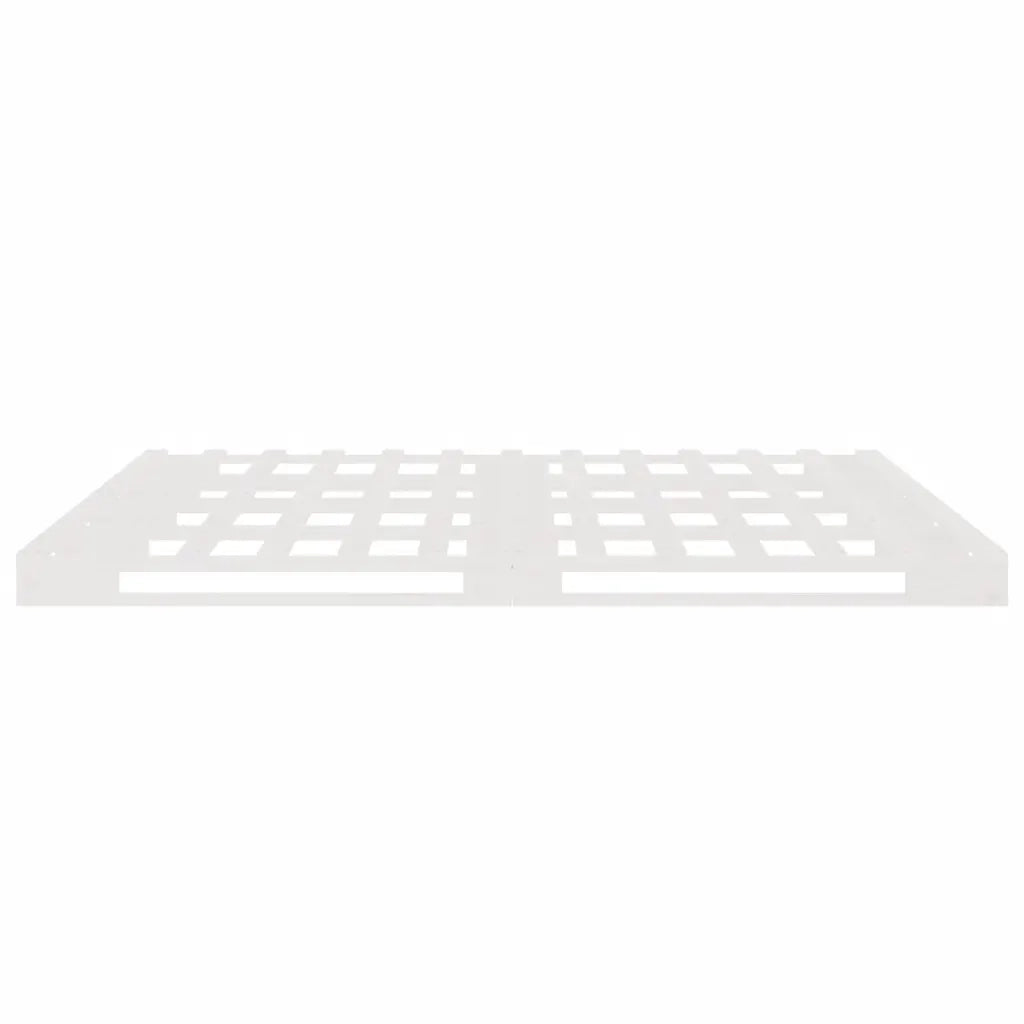 Letto a Pallet Bianco 200x200 cm in Legno Massello di Pino 821413