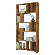 Biblioteca Karl, Libreria 5 Ripiani, 90x20x180h cm Marrone Noce
