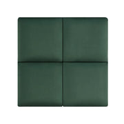 Set di 4 cuscini da parete in velluto 30 x 30 cm verde scuro 03_0010649