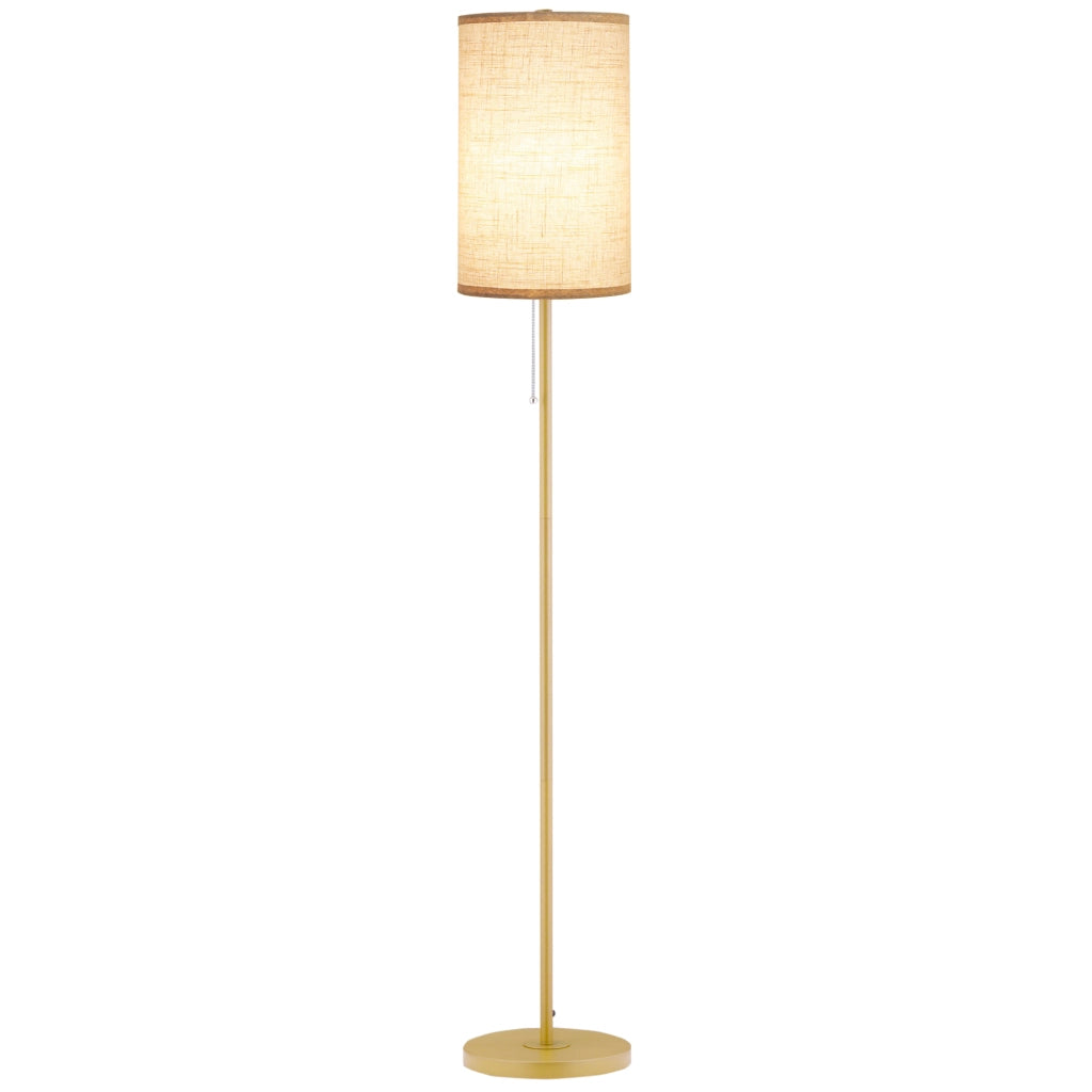 Lampada da terra design ¨C zephmum ¨C dorato e beige 25,5x25,5x157 cm