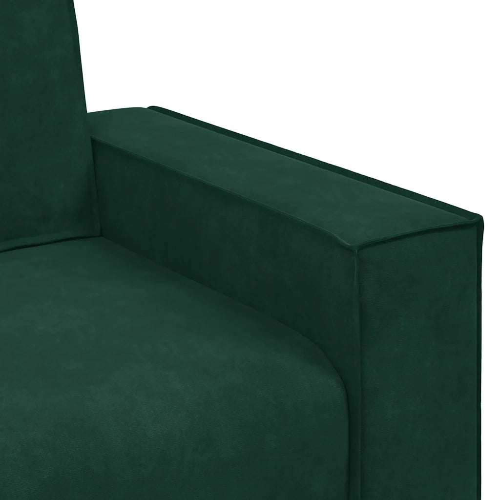 Divano a 3 Posti-Sofa 3 Posti Verde Scuro 180 cm in Velluto 874917