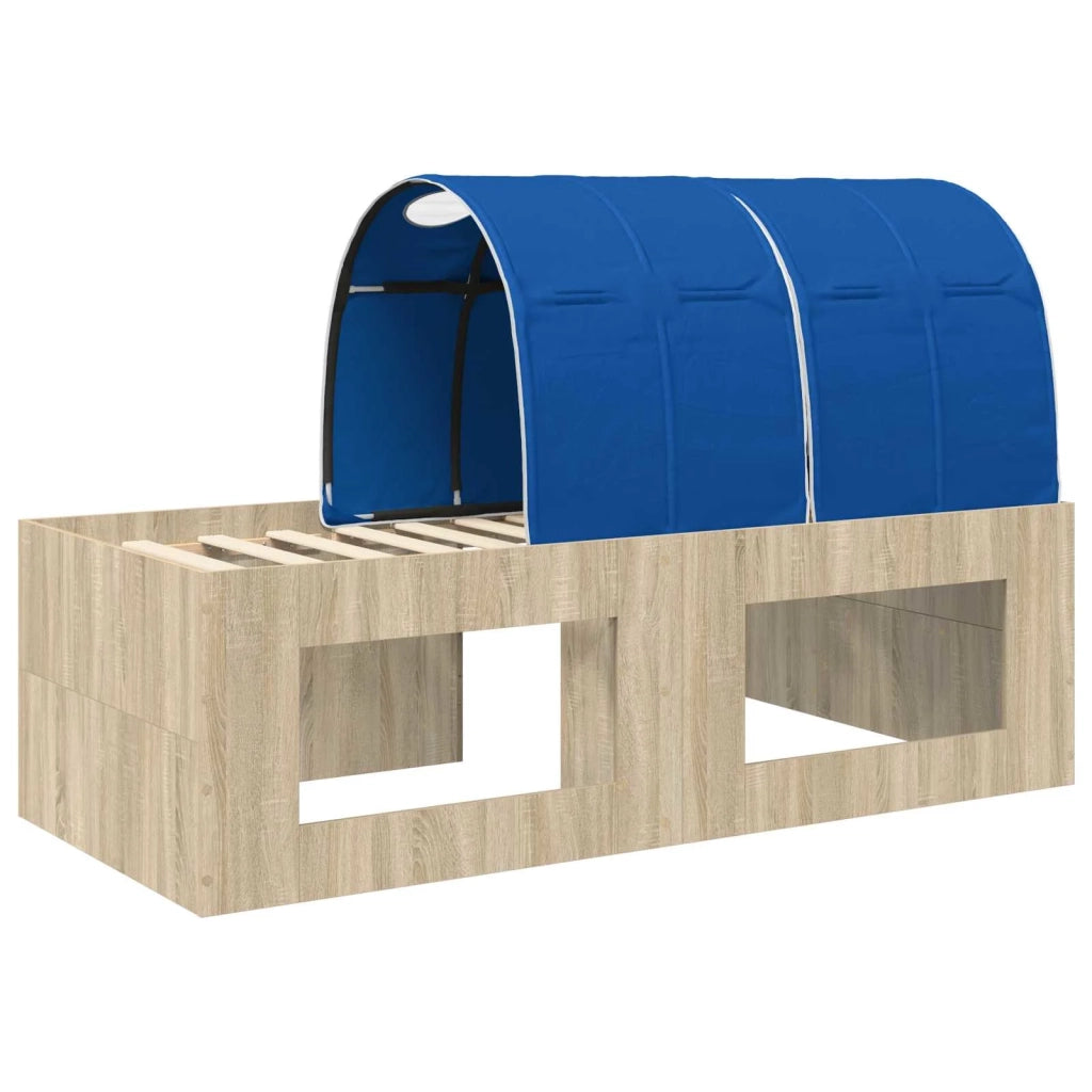 Letto con Tunnel 3 pz Rovere Artigianale e Blu 3423697