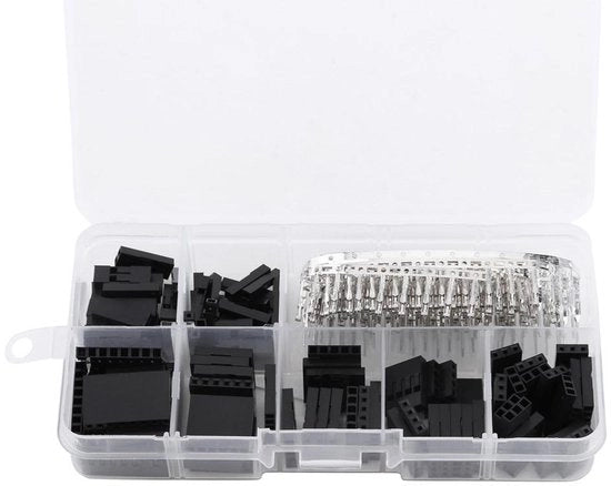Crimp Pin Header Assortimento Kit con Adattatore Maschio-Femmina 310 pezzi 2,54 mm Spedizione 1 2 3 4 5 6 8