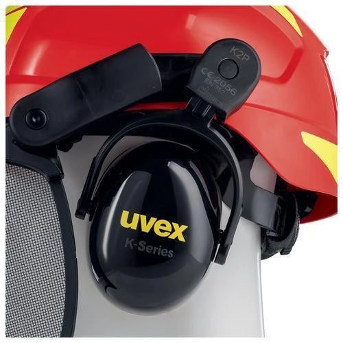 Uvex 9774238 casco di sicurezza Polietilene ad alta intensità Rosso, Giallo