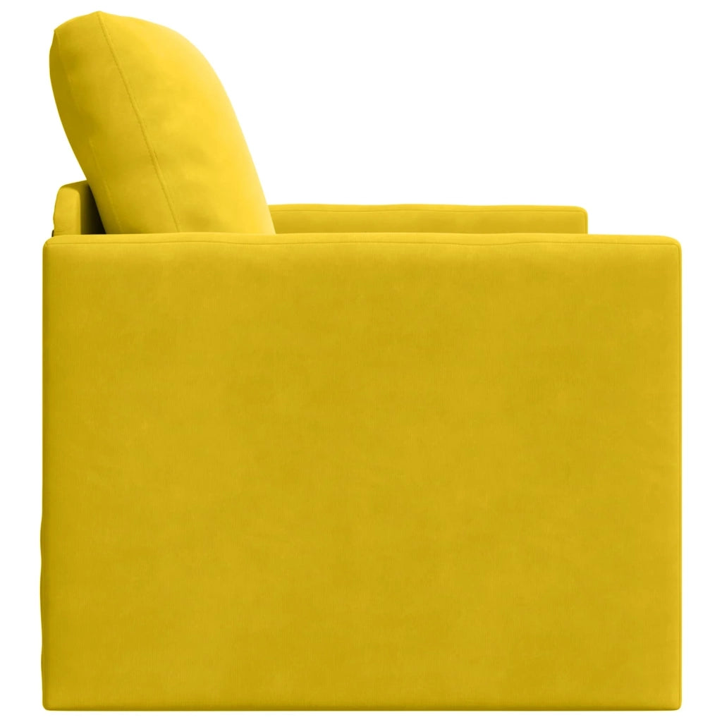 Divano letto | Sof¨¤ letto | Letto singolo Giallo Scuro 74 x 77 x 81 cm Velluto