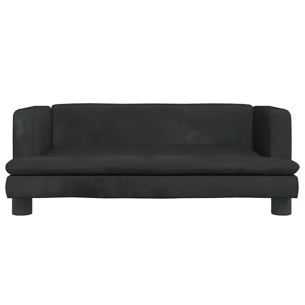 Lettino per Cani Nero 80x45x30 cm in Velluto CFW3295461