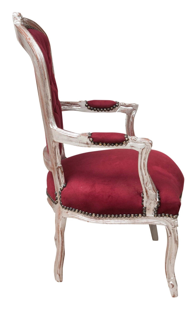 Biscottini Poltrona stile francese Luigi XVI in legno massello di faggio XVI, faggio,