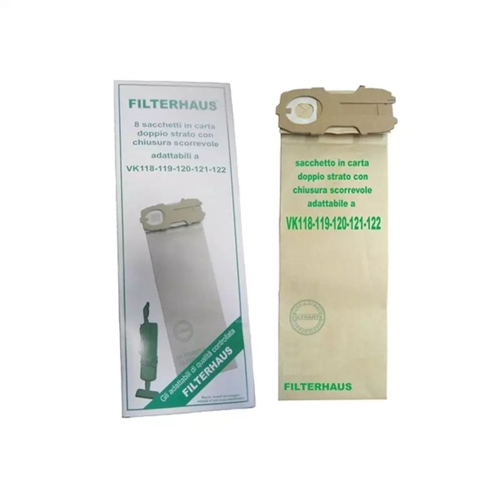 8PZ. SACCHETTI in carta FOLLETTO VK121 122 - Vorwerk Compatibili