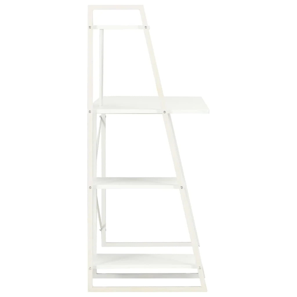 Scrivania da ufficio postazione di lavoro scrivania per computer mobile da studio con ripiano 102 x 50 x 117 cm bianco 02_0023475