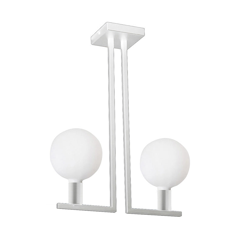 Plafoniera Twin a Soffitto con Attacco E27 per Interni - Struttura in Metallo Bianco Opaco 75W IP20 - Design Decorativo - Rossini Group