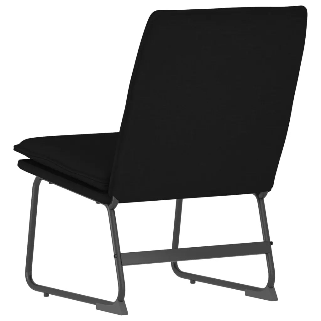 Sedia Lounge Nera 52x75x76 cm in Tessuto 351314