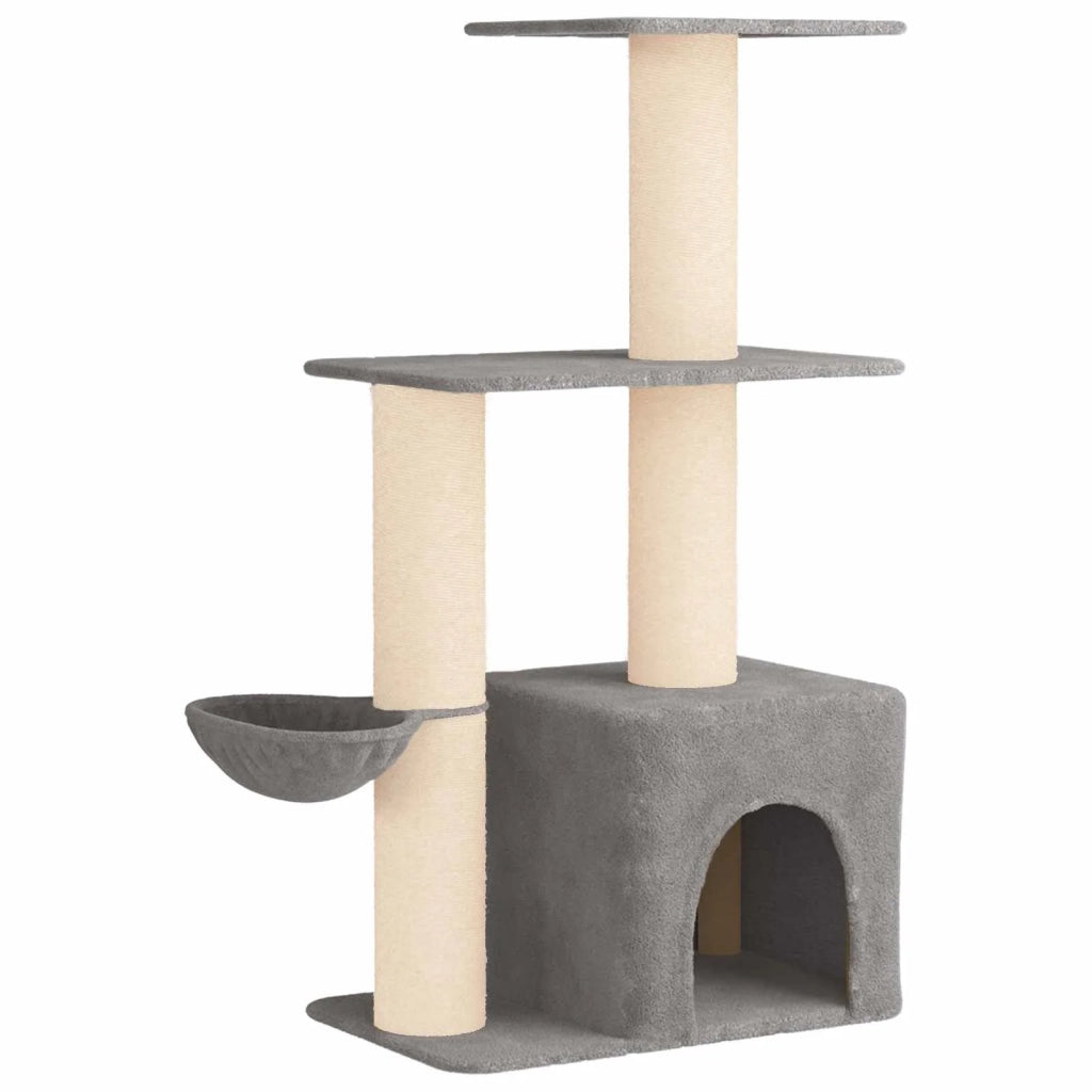 Albero per gatti con pali per graffiare in sisal Grigio Chiaro 42033061