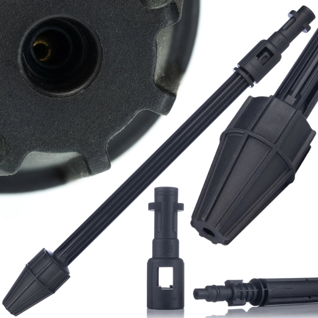 Lancia con Ugello Rotante di Ricambio compatibile con Idropulitrici Kärcher K2-K7, Black & Decker, Lavor, VAX