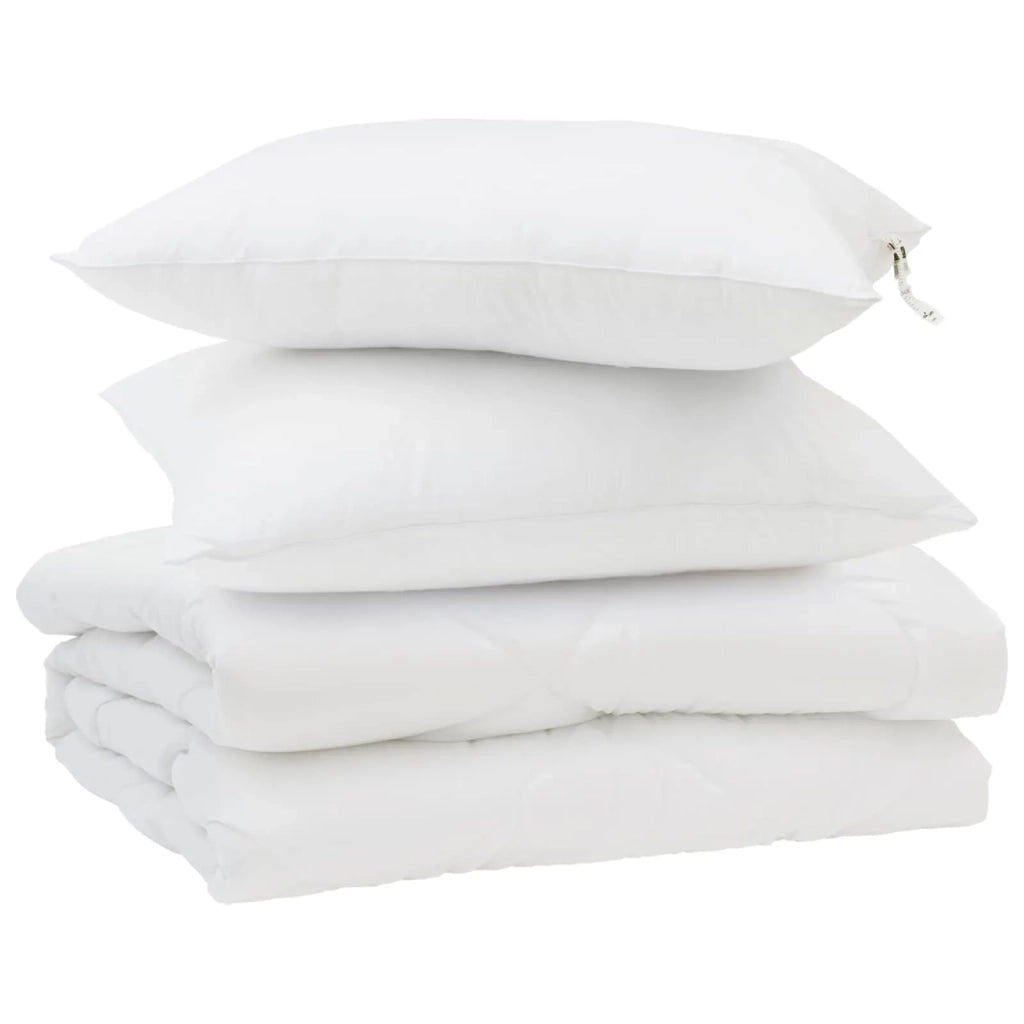 Duvet Estivo con cuscino 3 pcs Bianco Microfibra 3377272