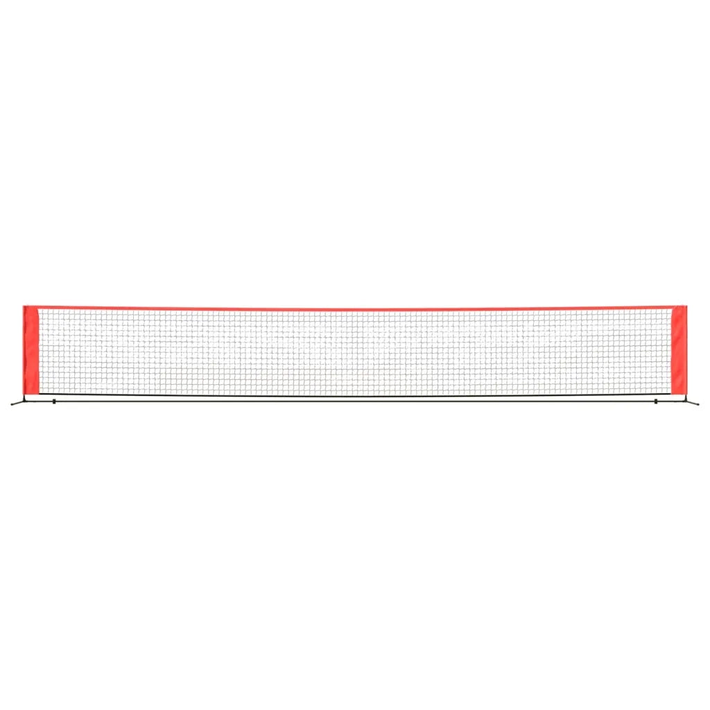 Rete da Tennis Nera e Rossa 600x100x87 cm in Poliesterecod mxl 107003