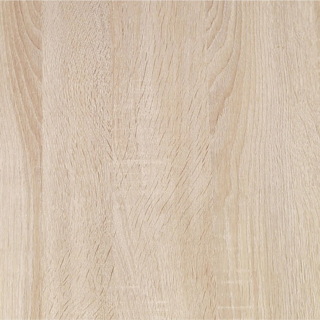 Tavolo da pranzo rotondo ZEN, 90x90x77cm, per 4 persone, colore Rovere e nero, Gambe in metallo laccato nero opaco RF1145