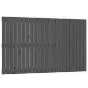 Testiera | Testata da Parete Grigia 147x3x90 cm in Legno Massello di Pino