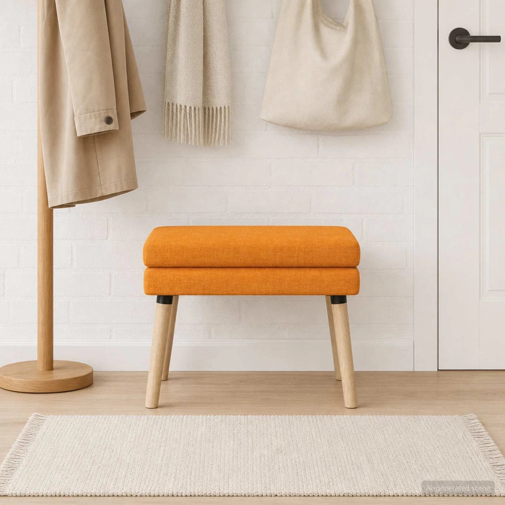 Panchina a doppio strato Giallo Scuro 60 x 40 x 46 cm Tessuto 42038426