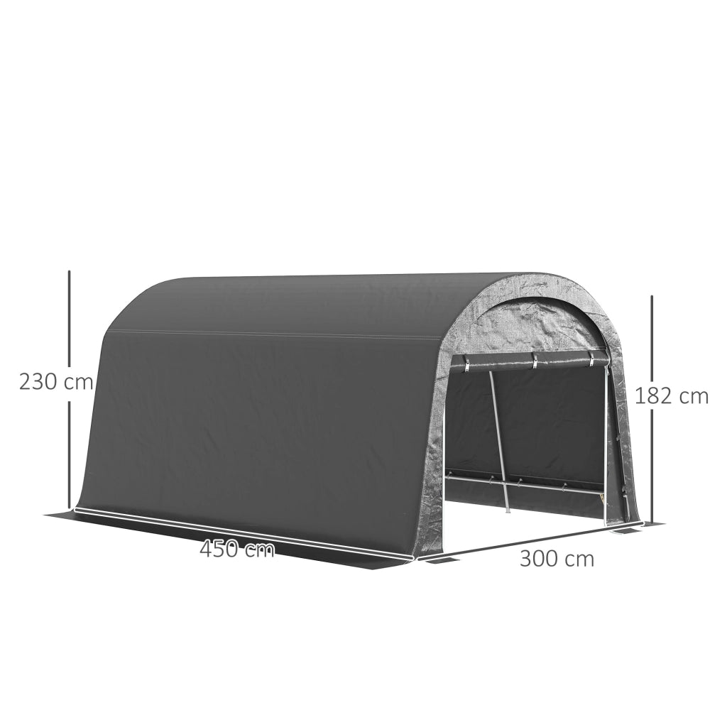 Capanno da giardino ¨C zephmum ¨C plastica, 300x450x230 cm, grigio scuro