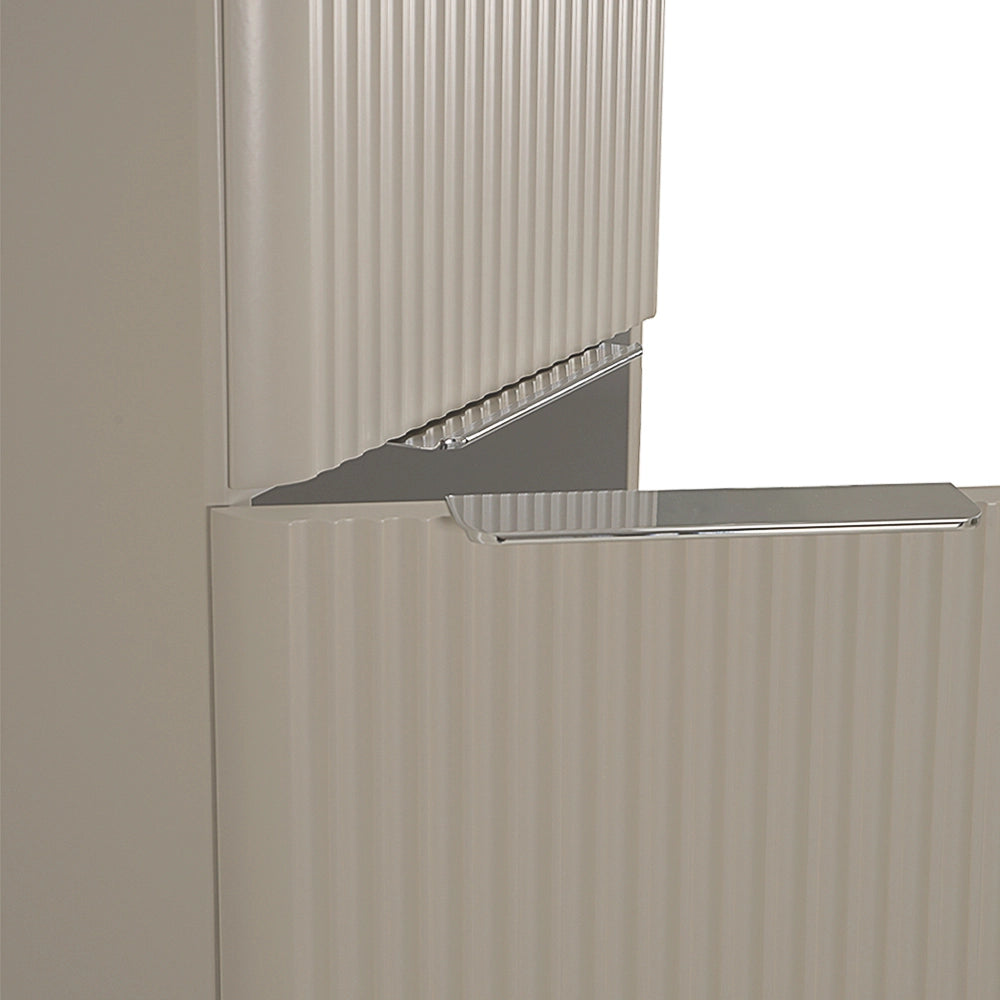 Colonna bagno sospesa 140cm in crema cannettato a 2 ante Mia