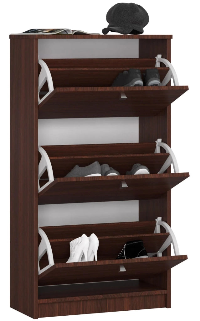 Scarpiera AKORD Wengé 60 cm 3 ante 60x28,5x113 cm