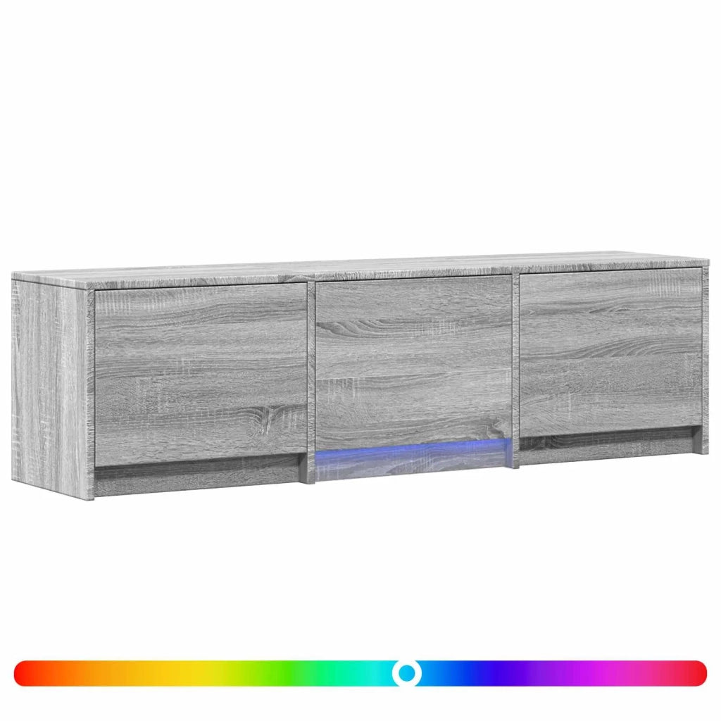 Mobile TV con LED con LED Sonoma grigia 140 x 34 x 40 cm 3418711