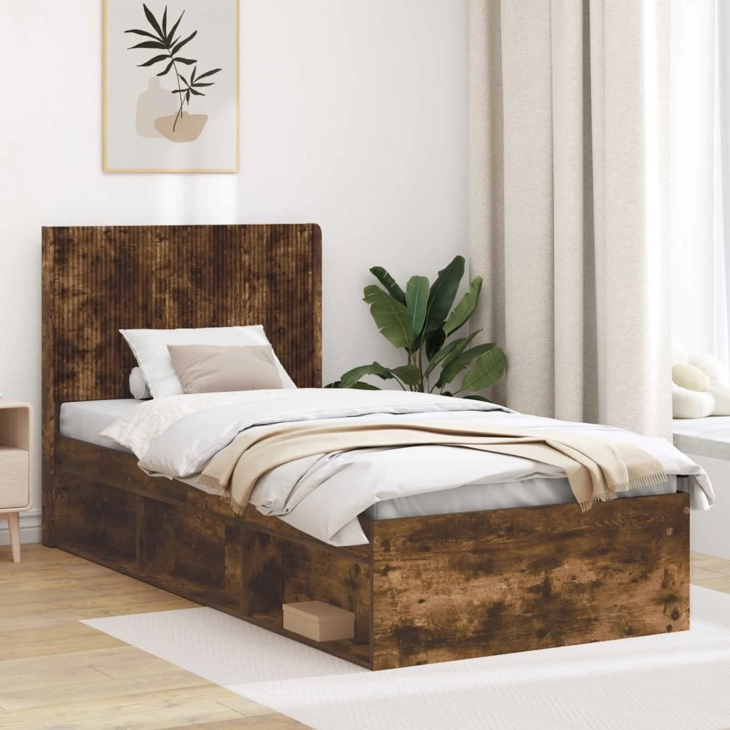 Testiera Letto Rovere Fumo Legno ingegnerizzato 889650