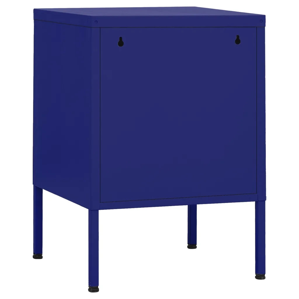 Comodino Blu Marino 35x35x51 cm in Acciaio cod mxl 30314