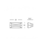 Applique Da Esterno Contemp. Bra Alluminio E Termoplastica Grigio Led 10W 4000K
