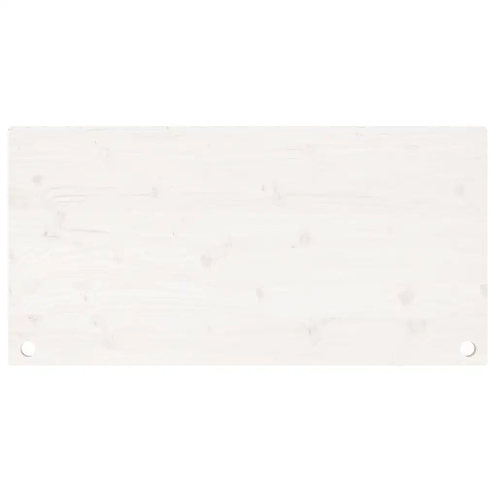 Piano Scrivania Bianco 100x60x2,5 cm in Legno Massello di Pino