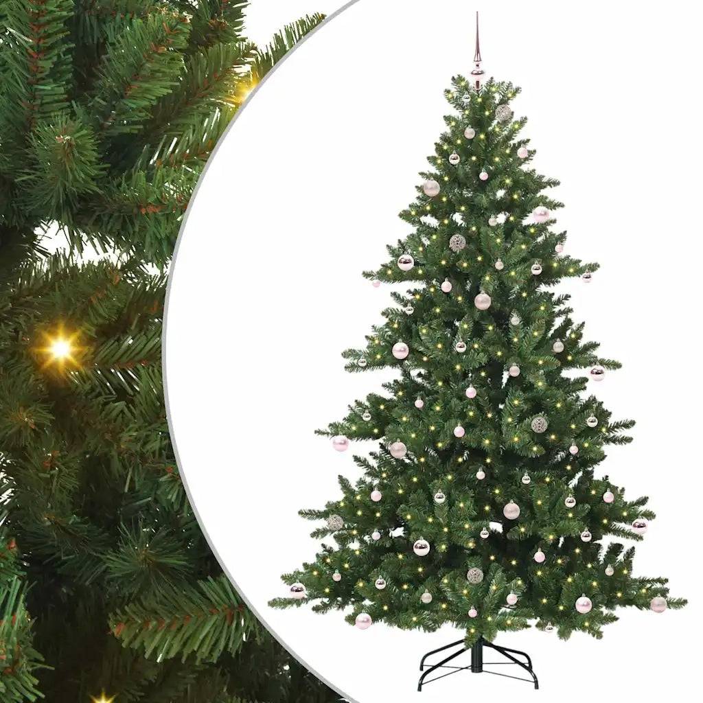 Albero di Natale Artificiale con Rami Pieghevoli Verde 240 cm 3397694