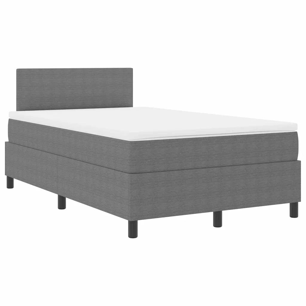 Letto a molle con testiera Grigio chiaro e bianco 120 x 200 cm 3337507