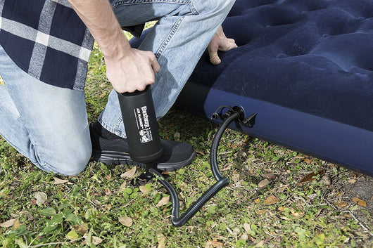 AIRBED BLU FLOCCATO DOPPIO CM.191x137x22