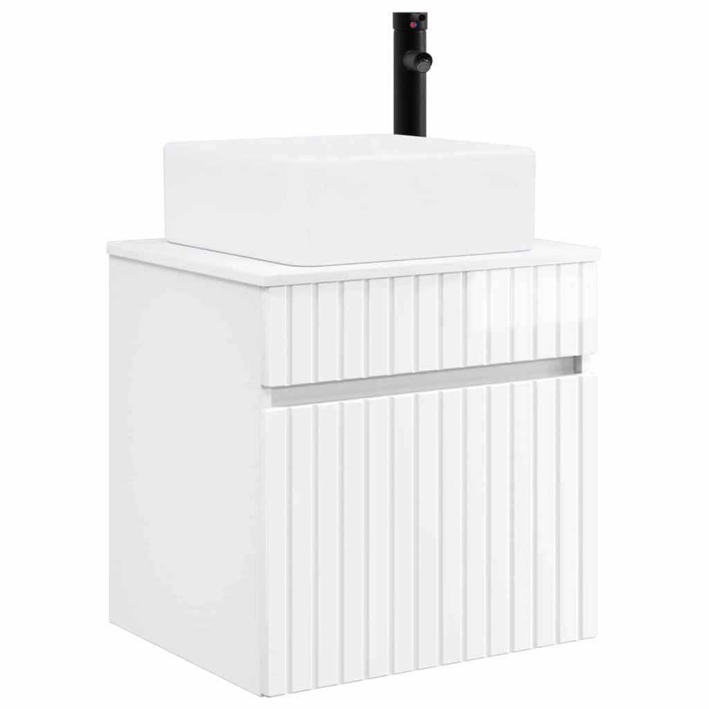 Mobile lavabo da parete Bianco Lucido 49 x 41 x 63 cm 890566