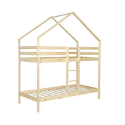 Letto a castello per bambini a forma di capanna 190cm in pino