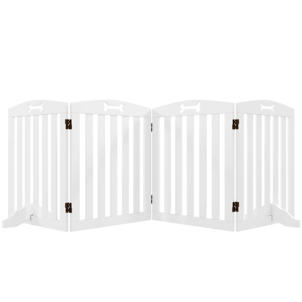Barriera per cani pieghevole ¨C zephmum ¨C bianco 207.5x30x61 cm