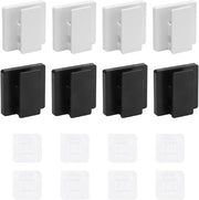 Kit di agganci per parete da 8 pezzi - autoadesivi - chiodi per parete - nero/bianco - per la conservazione - materiale ecologico
