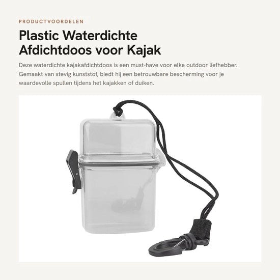 Scatola di chiusura impermeabile - Scatola di archiviazione impermeabile - Materiale in plastica robusto - Leggero - Con grappolo di corda - Adatto per apparecchiature elettroniche - Scatola impermeabile
