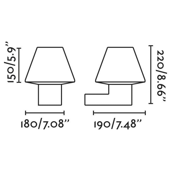 MISTU, Lampada a Muro per Esterni, Faro Barcelona