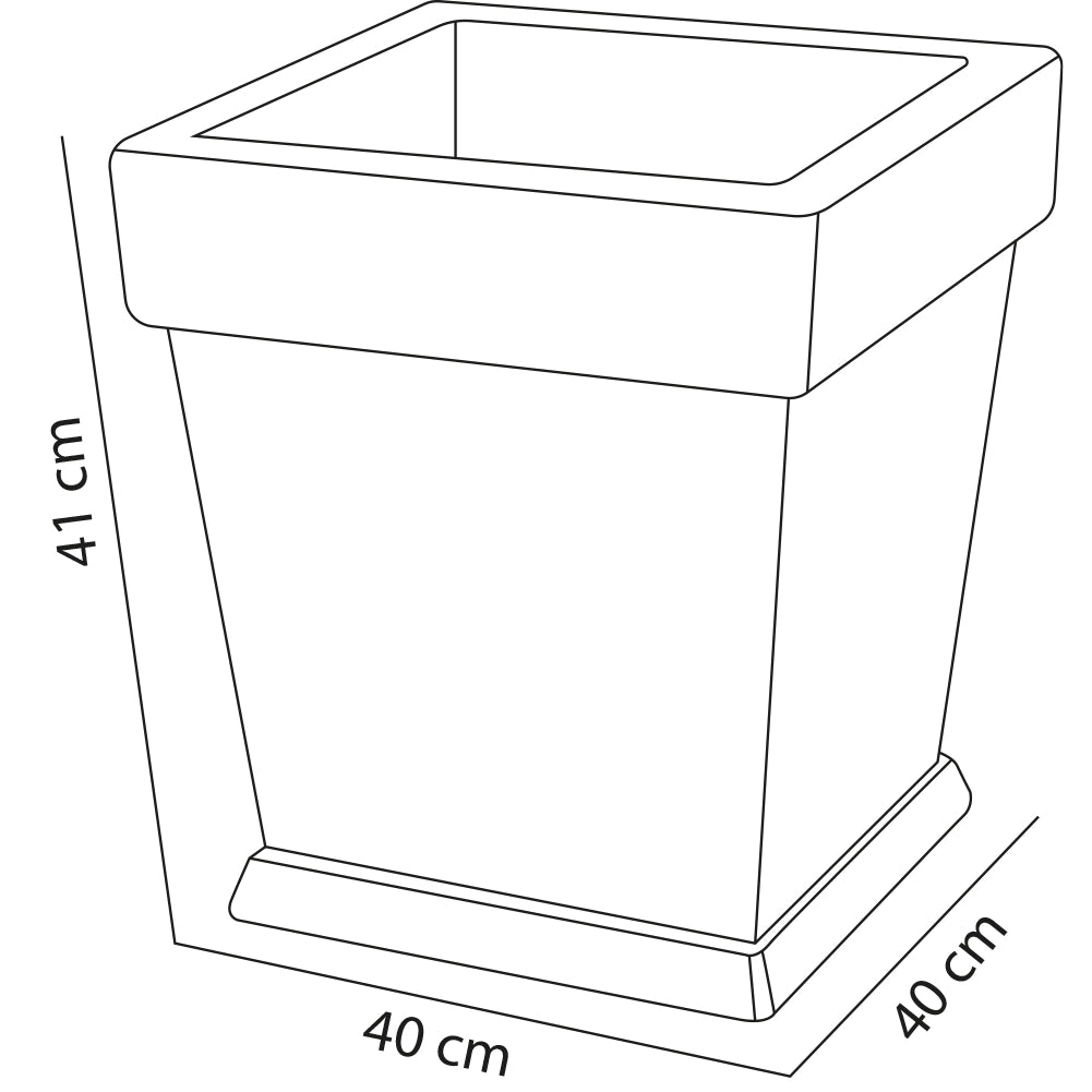 Base Albero di Natale Vaso Rosso Supporto 40x40x41cm con Attacco Universale