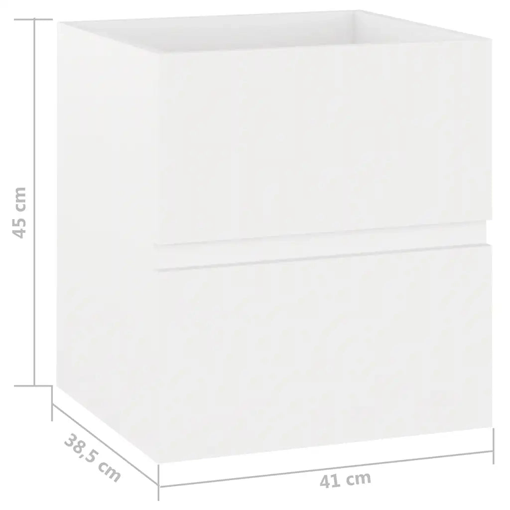 Mobile Lavabo | Armadio Lavabo Bianco 41x38,5x45 cm in Legno Multistrato