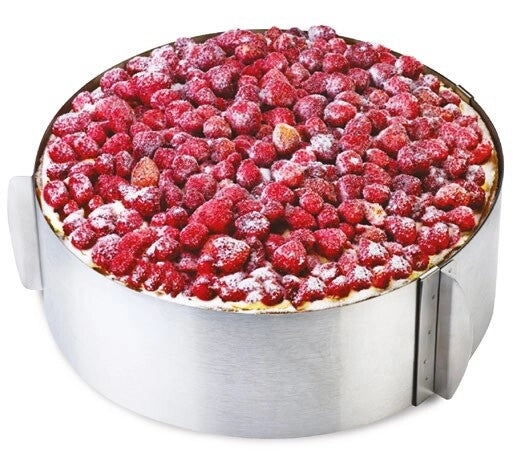 Anello Regolabile per Torte Cucina in Acciaio da 16 a 30 cm