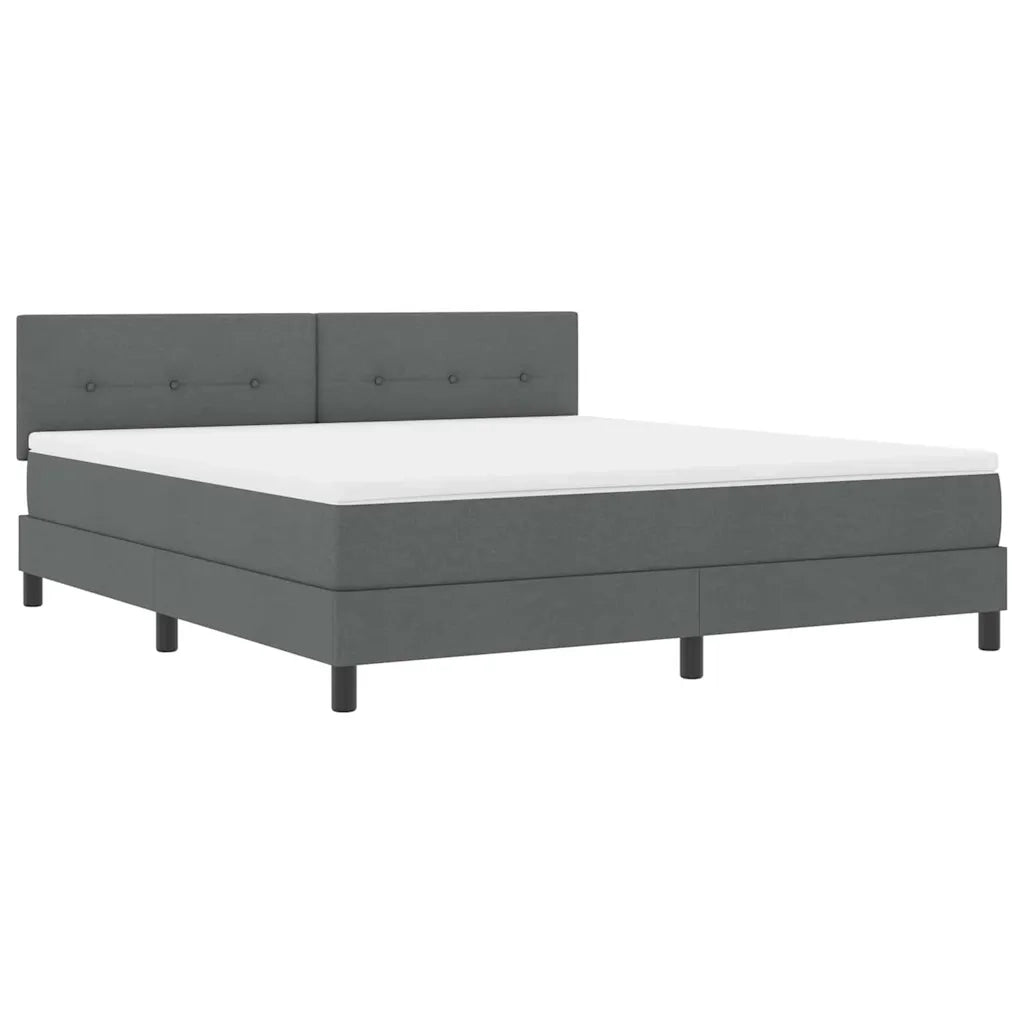 Letto a molle con testiera Grigio scuro 180 x 200 cm Tessuto 3338707