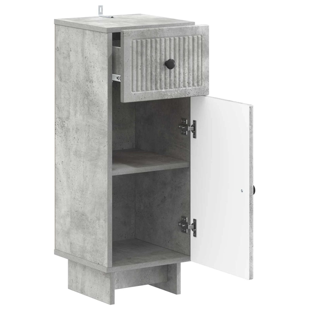 Mobiletto da Bagno EDE Grigio Cemento 30 x 31 x 80 cm 895948