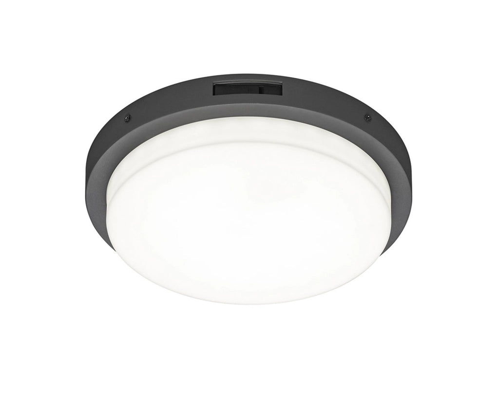 Plafoniera LED rotonda sensore BERMEJO Trio antracite IP54
